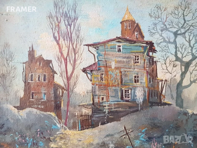 Митко Димитров 1946-2022 София 2001г. маслени бои, снимка 3 - Картини - 50650630