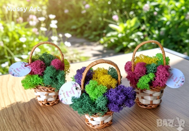 За 8-ми Март декорации със скандинавски мъх, снимка 4 - Други - 53267316