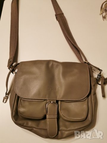 марка BREE цвят сив, Естествена кожа размер 21/ 26 дължина, снимка 4 - Чанти - 32037714