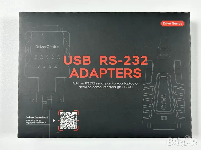 DriverGenius USB232A-E-C | USB-C към сериен/RS232 (DB9) адаптер,Windows 11,macOS 15 (пакет от 2 бр), снимка 9 - Кабели и адаптери - 49508241