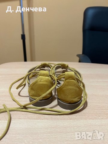 Велурени сандали с връзки MTNG, снимка 3 - Сандали - 44501402