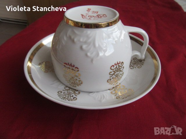 ПОЗЛАТЕНА ЧАЕНА ЧАША С ЧИНИЙКА - СССР, снимка 2 - Чаши - 35522135