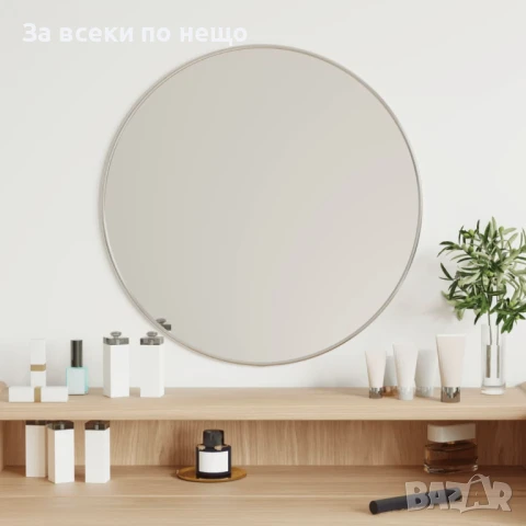 Стенно огледало сребро Ø 50 см кръгло Код P979, снимка 2 - Огледала - 51155902