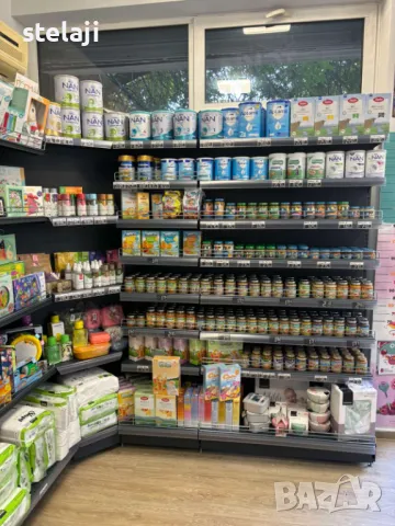 Метални стелажи за оборудване на магазин за детски стоки /НОВИ/