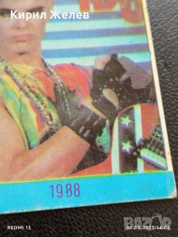 Рядко календарче Billy Idol 88г. уникат за КОЛЕКЦИЯ ДЕКОРАЦИЯ 26967, снимка 4 - Колекции - 51216315