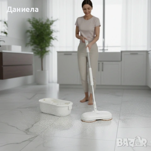 Електрически моп със спрей и центрофуга – за бързо и ефективно почистване, снимка 2 - Мопове, кофи, четки и метли - 53256869