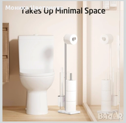 Стойка за тоалетна хартия с четка , снимка 8 - Други стоки за дома - 53160301