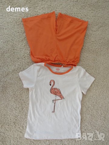 Нова лятна трикотажна детска пижама за момиче 134/140 размер
