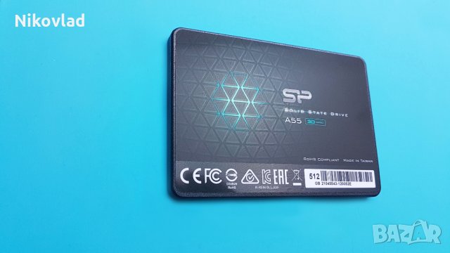 SSD SILICON POWER A55, 2.5", 512 GB, SATA3, снимка 1 - Твърди дискове - 35518961