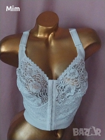  Резервирани Miss Mary 90 D Бял дантелен сутиен/ корсет/, снимка 8 - Бельо - 54297942