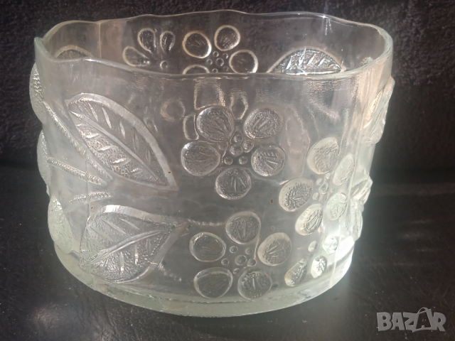 Vintage ART стъклена ваза / купа / бонбониера