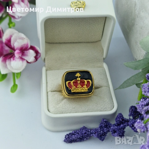 Пръстен „Кралска корона – квадрат