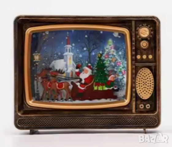 Коледен ретро телевизор - декорация, снимка 5 - Декорация за дома - 52250387