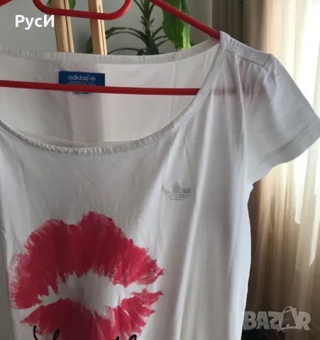 Фина туника с къс ръкав, ADIDAS, S, снимка 2 - Туники - 50151112