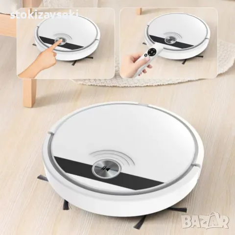 Робот за почистване с моп две четки и приложение за телефон с wifi, снимка 1