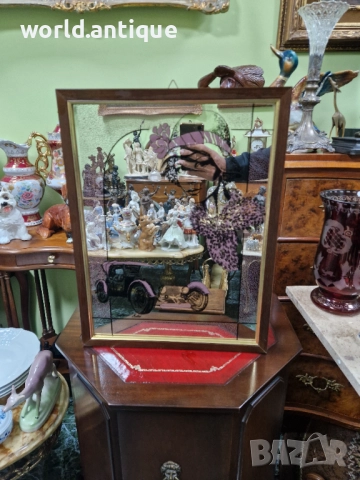 Страхотно антикварно рекламно огледало , снимка 3 - Антикварни и старинни предмети - 52323217