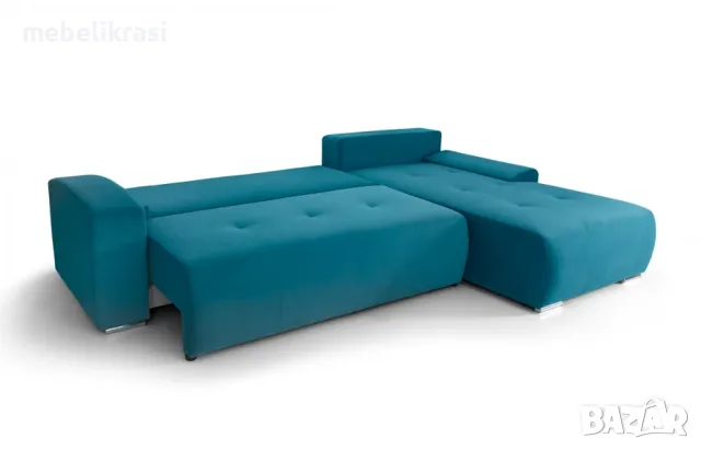 Ъглов диван Виктор тюркоазен Spark 10, снимка 4 - Дивани и мека мебел - 50043316