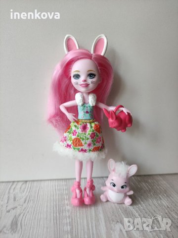 Кукла зайче с любимец  Енчантималс Enchantimals  13лв., снимка 1 - Кукли - 37446440