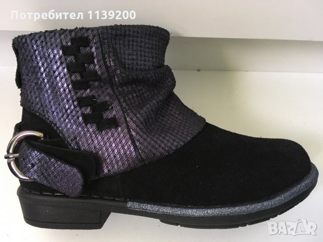 2 чифта нови детски френски ботуши боти пролет есен 30 номер оригинал набук естествена кожа с кутии, снимка 4 - Детски боти и ботуши - 34475142