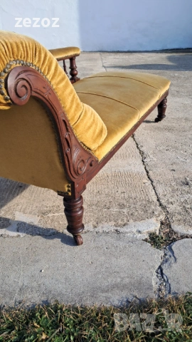 Диван лежанка антикварен, снимка 2 - Дивани и мека мебел - 53282372