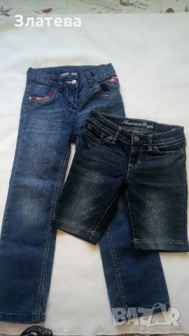 Сет 2 дънкови панталона и блузка, снимка 3 - Детски панталони и дънки - 31258182