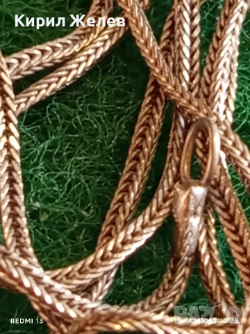 Сребърен фин ланец с плетка рибена кост майсторска изработка 44749, снимка 6 - Колиета, медальони, синджири - 52902332