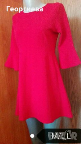 Еластична релефна нова рокля, в червено👗🍀M/L,L👗🍀арт.858, снимка 4 - Рокли - 30501869