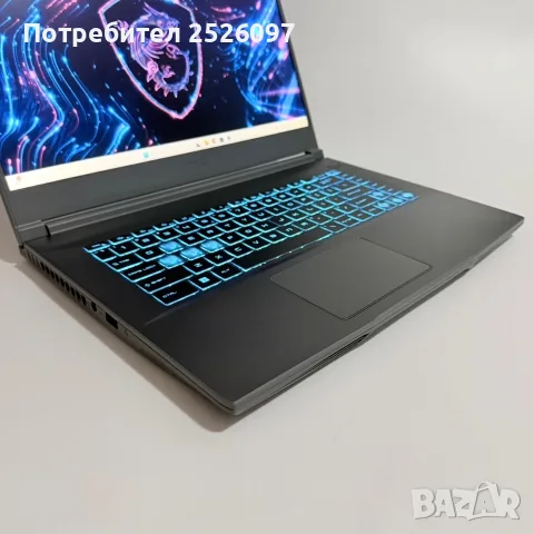 MSI Thin 15/IPS 144HZ/Ryzen 5 7535HS/RTX 4060 8GB/16GB DDR5/1TB/ГАРАНЦИЯ, снимка 9 - Лаптопи за игри - 56038194