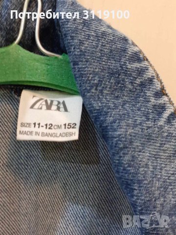 Дънково якенце Zara за ръст 152, снимка 2 - Детски якета и елеци - 42853542