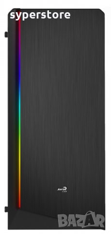 Кутия за компютър AeroCool PV13013.11 Черна ATX Middle Tower RGB Подсветка
