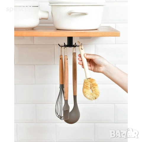 Компактна въртяща закачалка за кухненски аксесоари - КОД 3020, снимка 2 - Аксесоари за кухня - 51537819