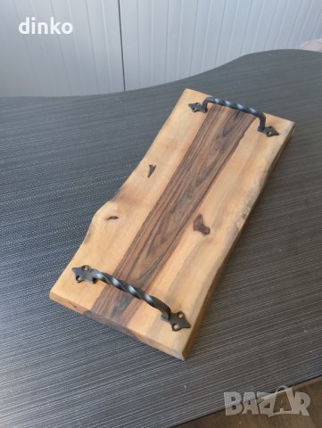 Подноси за мезета с дръжки от ковано желязо, снимка 2 - Аксесоари за кухня - 44148006