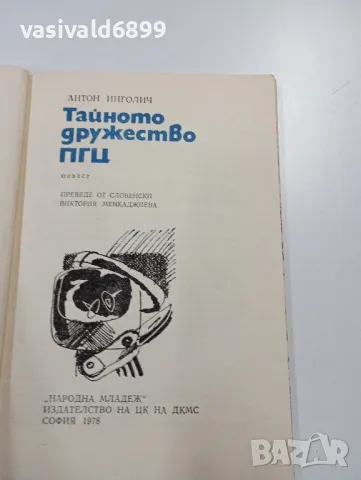 Антон Инголич - Тайното дружество ПГЦ, снимка 4 - Художествена литература - 49223012