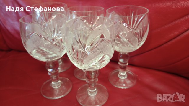Кристални чаши различни по 5 бр, снимка 14 - Чаши - 44198947