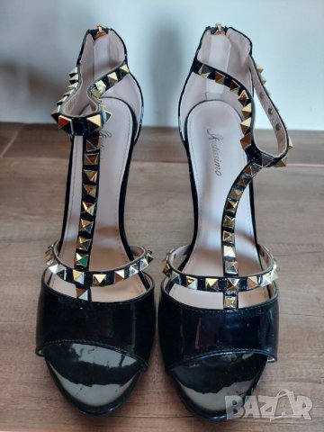 Елегантни лачени сандали с висок ток Estissimo, снимка 4 - Дамски елегантни обувки - 40144375