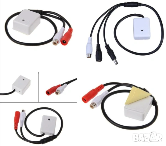 AV DVR Микрофон за Видеонаблюдение CCTV Микрофон за Камера Добавяне на Аудио към Охранителни Системи