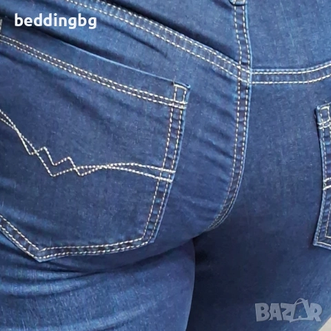 Силно еластични пролетни дънки - Тъмносин деним, снимка 2 - Дънки - 53936304