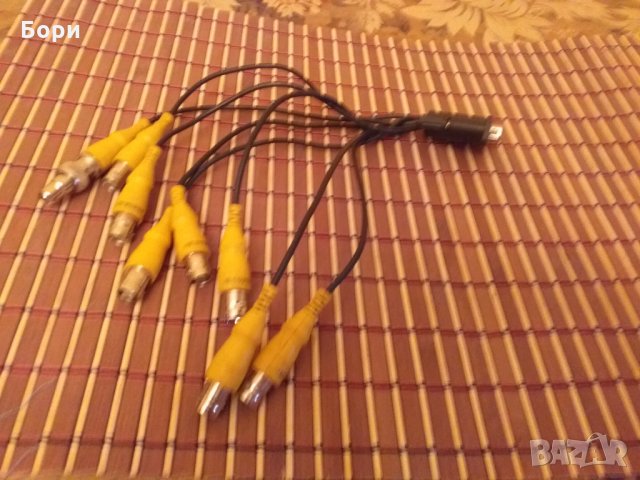 VGA 15-pin мъжко към 8 х RCA/BNC мъжко преход/кабел, снимка 4 - Кабели и адаптери - 30344765