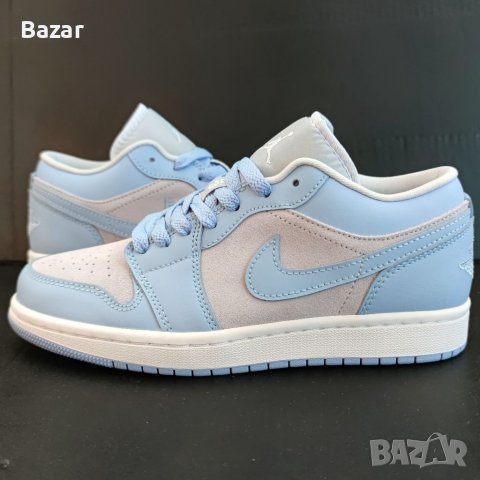 Nike Air Jordan 1 Low Blue Grey Soft Нови Оригинални Дамски Обувки Маратонки Размер 38 Номер 24см , снимка 1