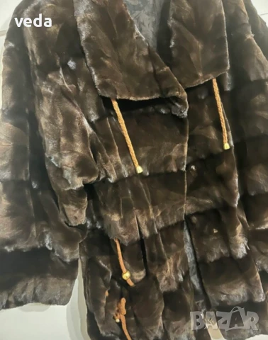 Дизайнерско палто епилирана норка размер L/XL , снимка 2 - Палта, манта - 50822449