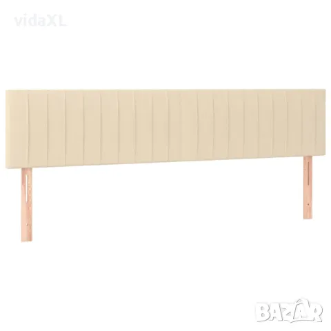 vidaXL Горни табли за легло, 2 бр, кремави, 100x5x78/88 см, плат（SKU:346289）, снимка 1 - Спални и легла - 49541970