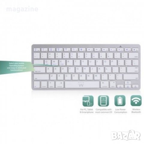 Ултра Тънка Клавиатура за IPad,Mac, IPhone & Windows , снимка 2 - Клавиатури и мишки - 31766261