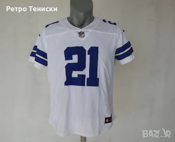 Тениска Dallas Cowboys (Ezekiel Elliott #21) Nike — Деца размер L Бяло