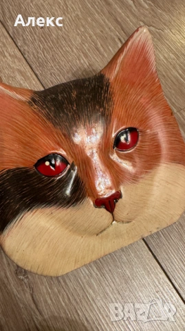 Винтидж Авторски салфетник– рисувано лаково дърво, подписан., снимка 5 - Аксесоари за кухня - 53065485