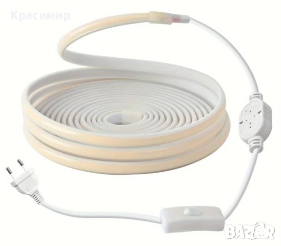 Водоустойчива IP65 LED лента с кабел и ключ директно към 220V - 15 м., снимка 14 - Лед осветление - 50554654