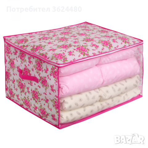 Кутия от плат с цветя, снимка 1 - Кутии за съхранение - 44750168