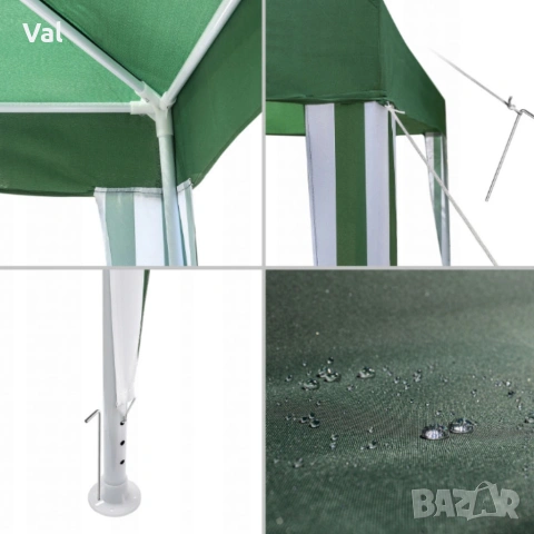 Сгъваема градинска шатра тип павилион 3 х 3 метра - водоустойчива и стабилна, снимка 3 - Други - 53880864