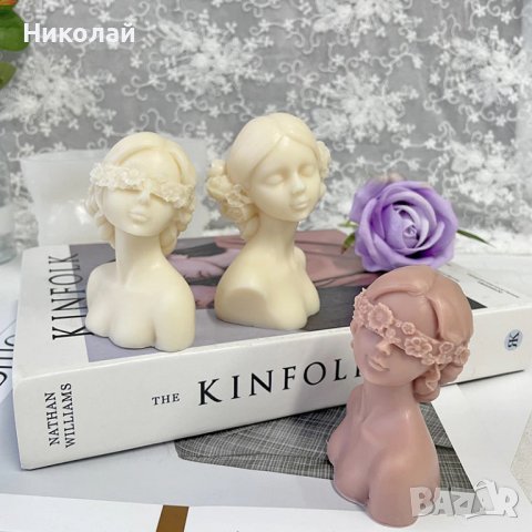 Силиконов Молд Жена , момиче , бюст на жена , Форма за свещ , епоксидна смола, снимка 3 - Форми - 38935162