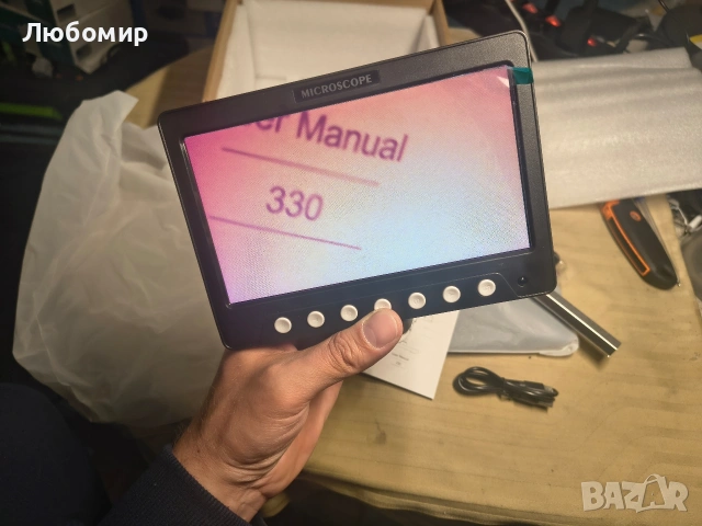 Цифров микроскоп - 7" INSKAM 330 - 1200x увеличение, 5MP камера, 1080p HD, снимка 2 - Друга електроника - 54114071