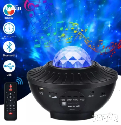 Преносима нощна лампа с Bluetooth управление и високоговорител - 10 цвята, регулируема светлина, 360, снимка 2 - Лед осветление - 53876151